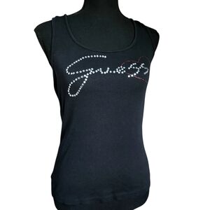 Y2K Guess Bling Heart Tank Top Sz XL